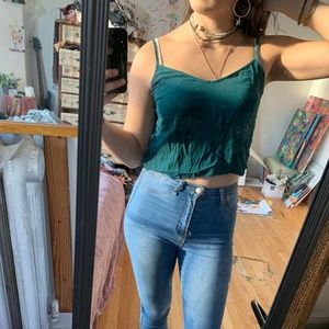 emerald blue cropped tank